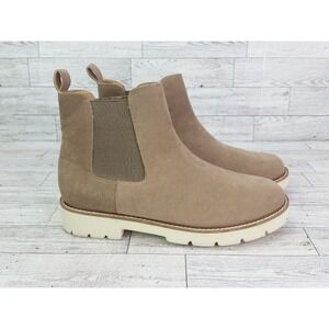 Oasis Society Gianna Chunky Sole Chelsea Boots Brown Faux Leather Size 7.5 Shoes